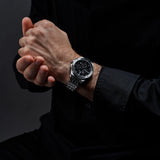 SILVER JETLINER 41 MM - BLACK DIAL