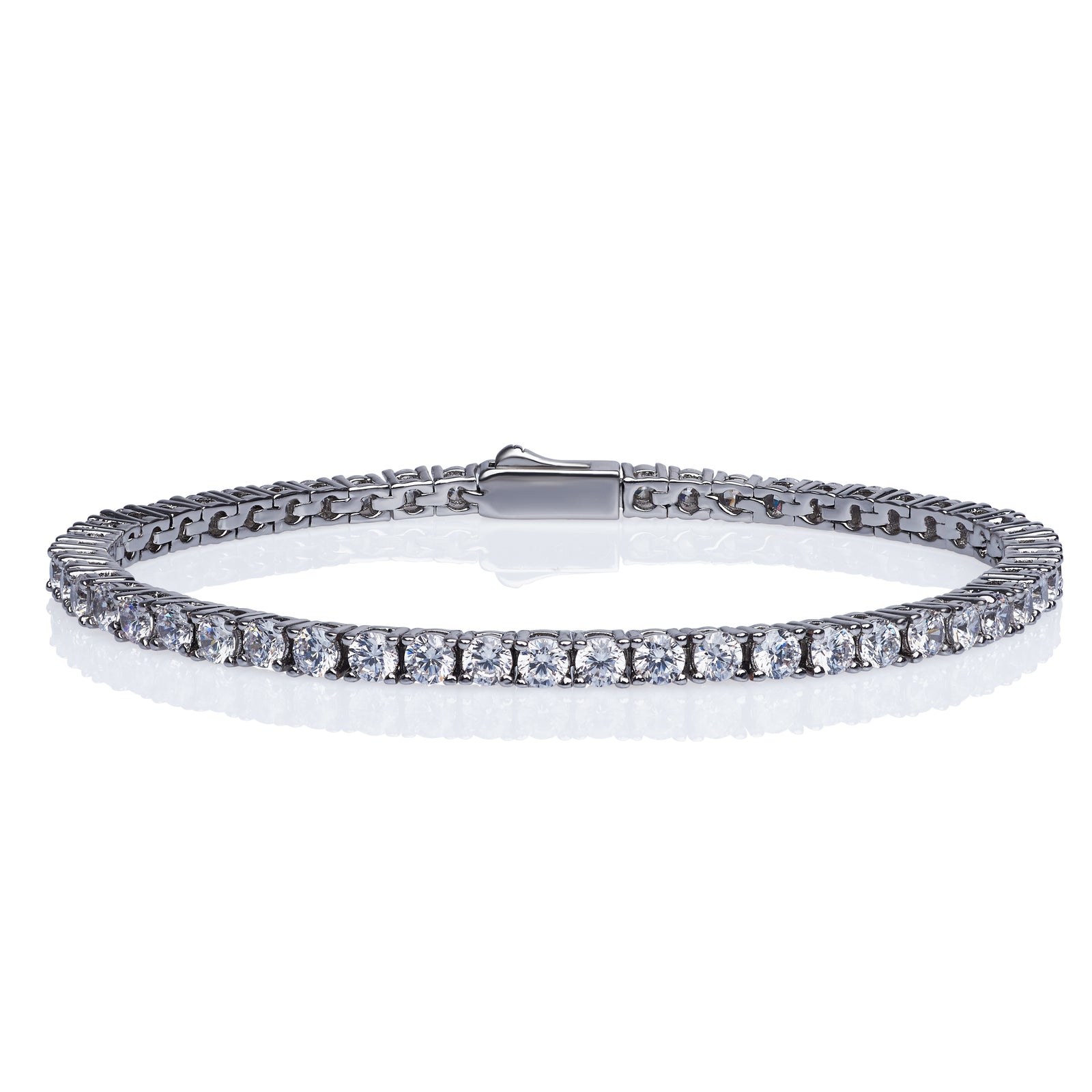 Luxury Tennis Bracelet 【3mm / SILVER】 TENNIS BRACELET 3MM - SILVER – Guti Romero