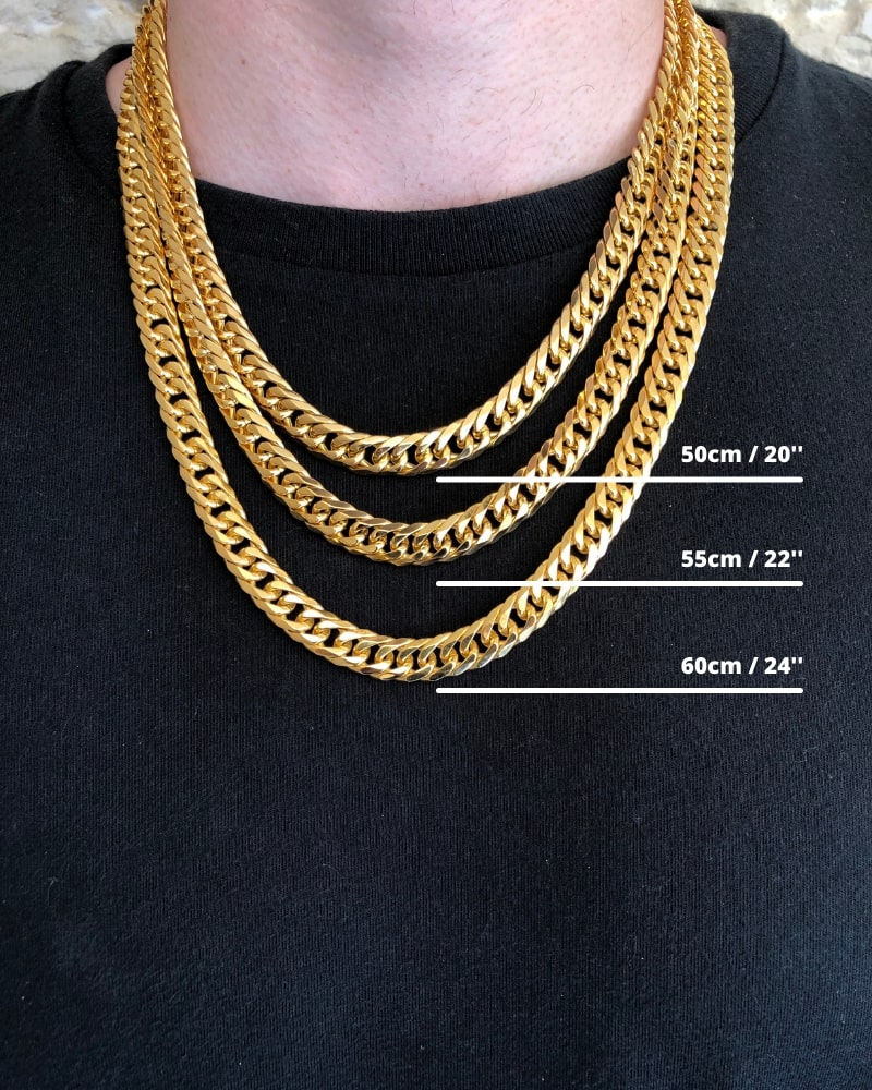 10mm Cuban Chain Iced Out Cuban Link Chain 10mm Men's Studded