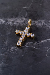 ZIRC CROSS PENDANT - GOLD