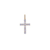 ZIRC CROSS PENDANT - GOLD