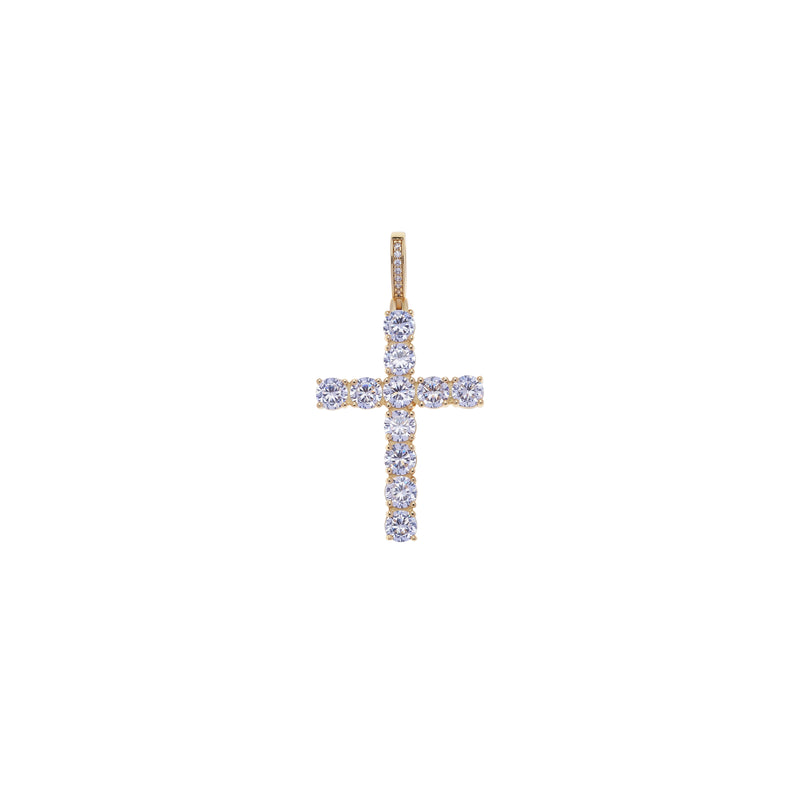 ZIRC CROSS PENDANT - GOLD