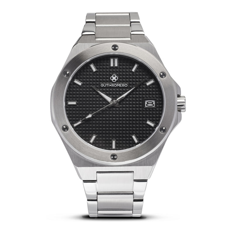 SILVER MATRIX 41MM BLACK DIAL