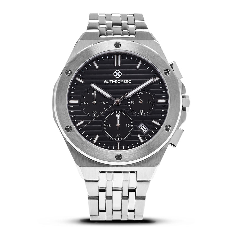 SILVER JETLINER 41 MM - BLACK DIAL